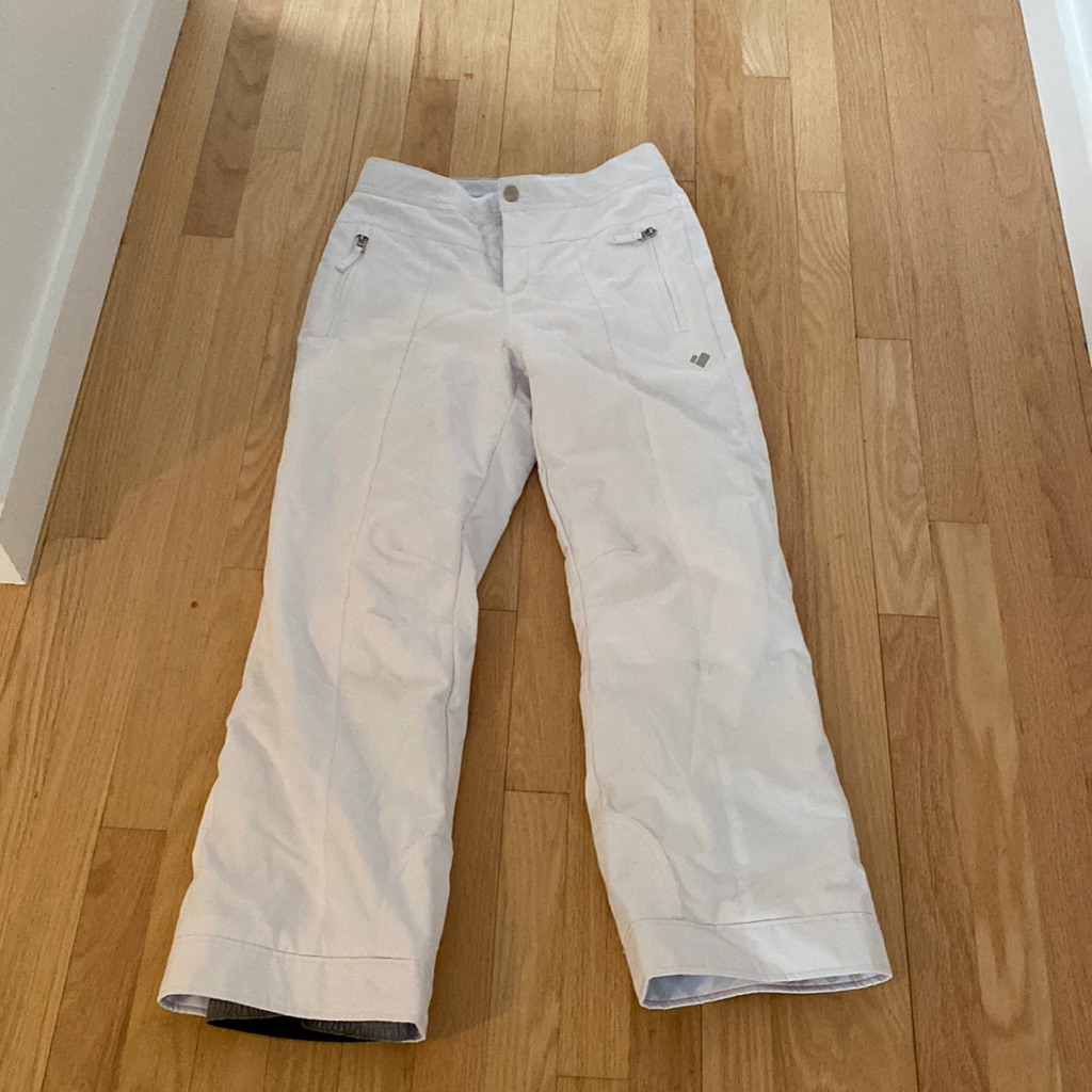 Barely Worn White Obermyer Ski Pants